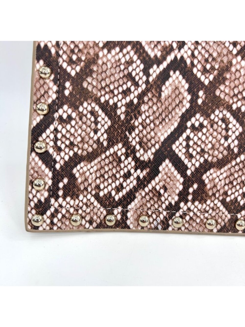 WHBM SNAKE PRINT STUD LARGE CLUTCH WRISTLET PURSE! - Picture 2 of 7